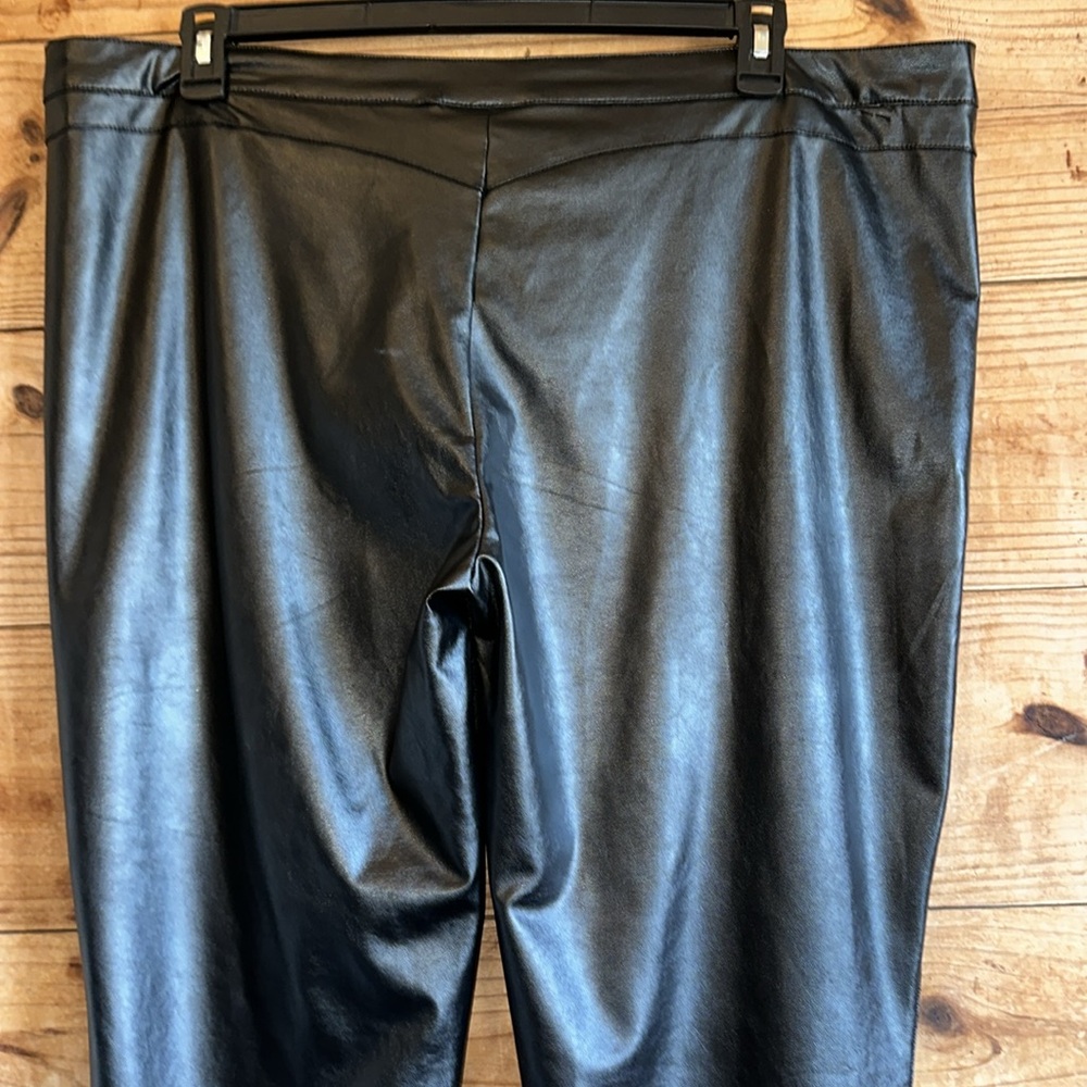 Killstar Shiny Black Lace-Up Flare Pants - Picture 3 of 12